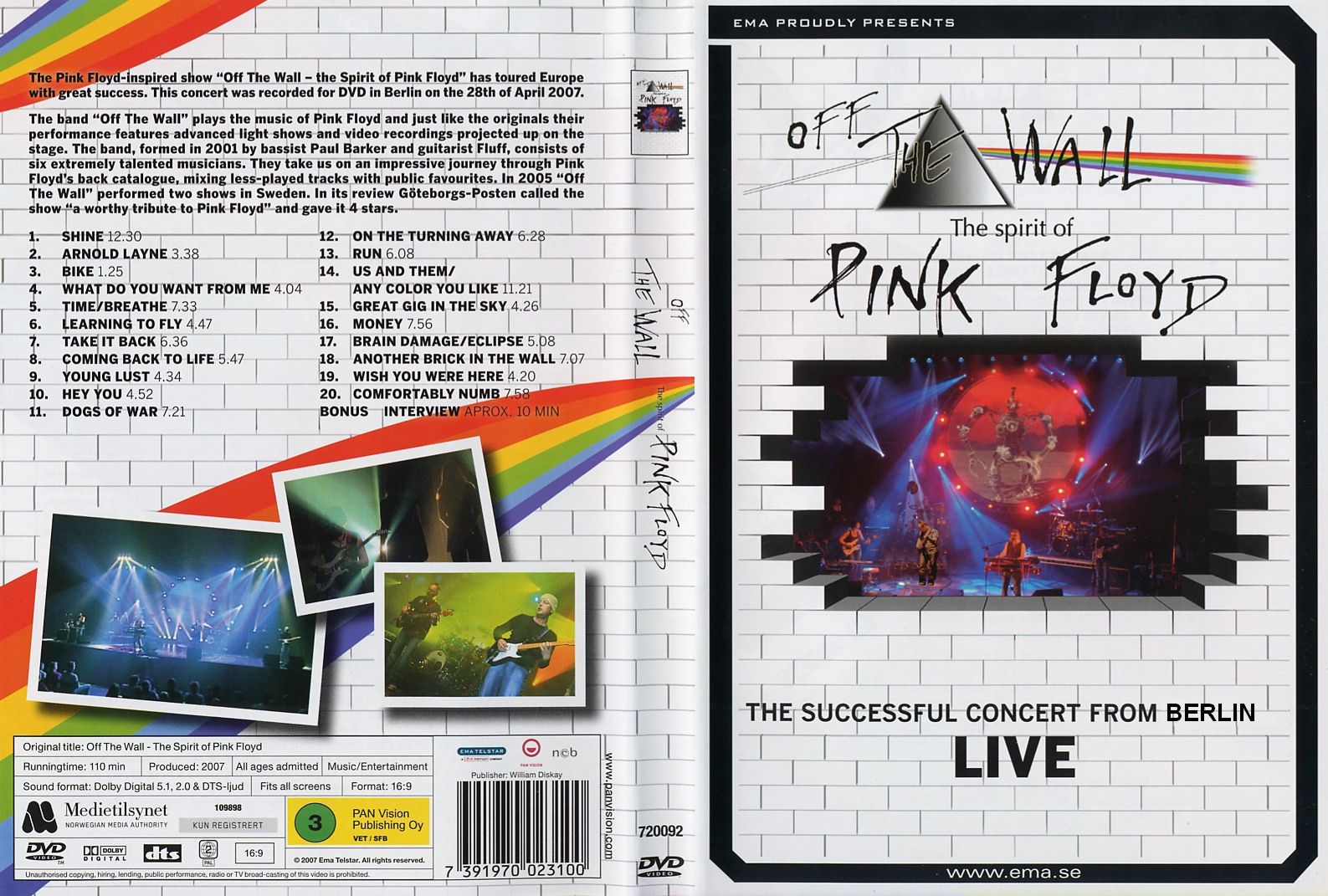 Pink Floyd Off The Wall Live In Berlin : Front